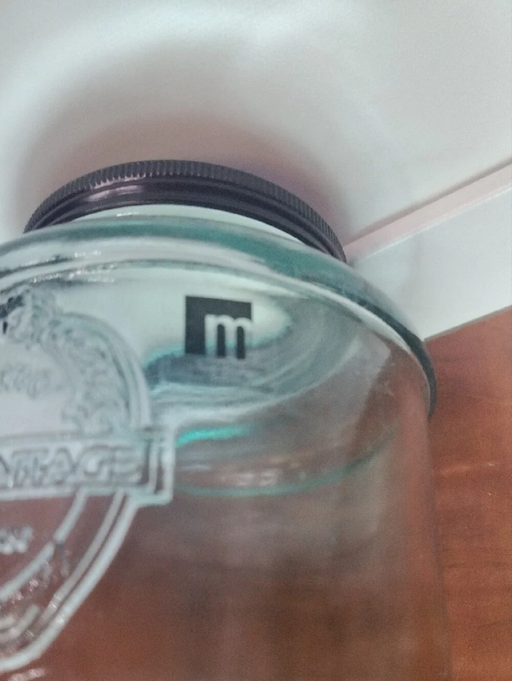 Eco Vintage 100% Recycled Glass Jars Made In Spain 32 & 8 Oz. Screw-on Lid